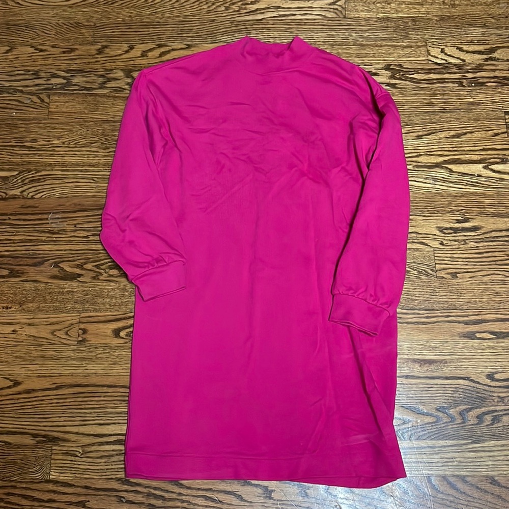 Gap hot pink sweatshirt dress, XS- perfect comfy dress for holidays!